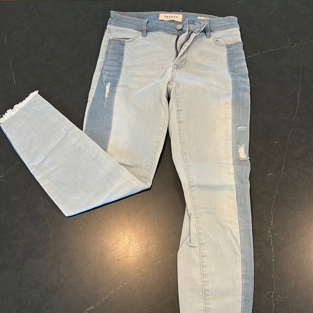 cute two toned skinny jeans